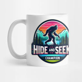 HIDE AND SEEK WORLD CHAMPION, BIGFOOT, SASQUATCH, YETI, hide & seek, believe in yourself, gift, present, shirt, tee, hoodie, mug, sticker, pin, sweatshirt, Sasquatch chronicles, Bigfoot collectors club, willow creek, expedition Bigfoot Mug